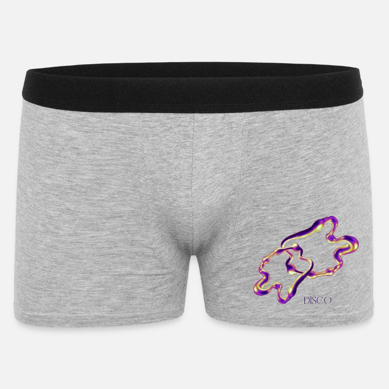 Disco Blob – Neon Abstract Liquid Art - Männer Boxer Shorts - Grau meliert