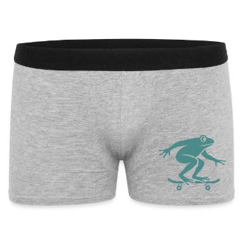 Minimalist Frog Toad Toad Skateboarder - Men's Boxer Shorts - heather grey - Front