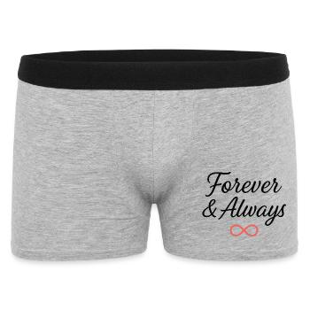 Conception de typographie de symbole de l’infini éternel - Boxer Homme - gris chiné - Devant