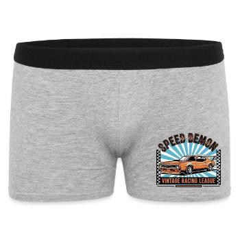 Vintage racing car Speed Demon design - Men's Boxer Shorts - heather grey - Front