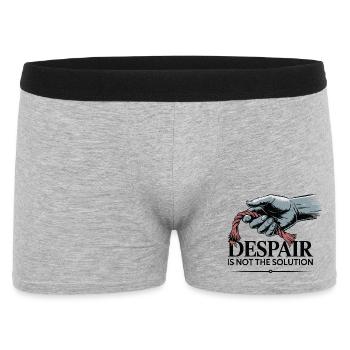 Resilient Hand Holding Frayed Rope - Men's Boxer Shorts - heather grey - Front