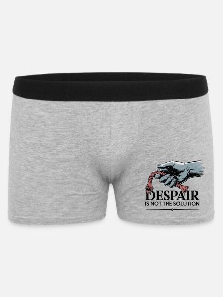 Resilient Hand Holding Frayed Rope - Men's Boxer Shorts - heather grey