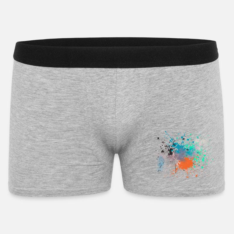 Farbexplosion Kunstinspiriert Design - Männer Boxer Shorts - Grau meliert