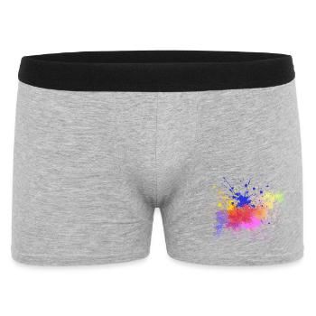 Colored Paint Splashes Art Design - Men's Boxer Shorts - heather grey - Front