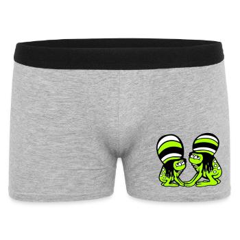 2 Frogs Reggae Music Rasta Hair Hat Jamaica - Men's Boxer Shorts - heather grey - Front