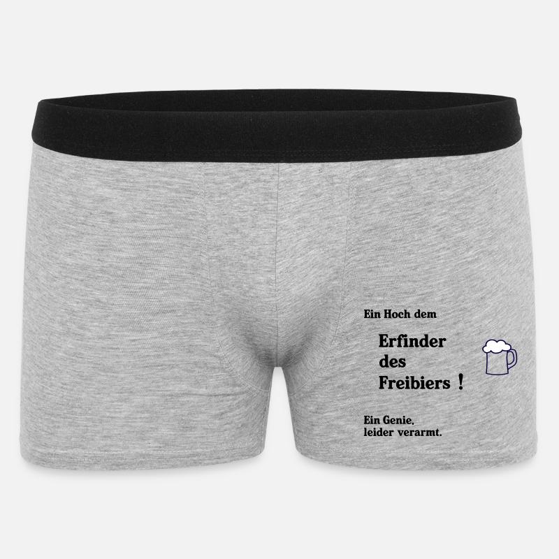 Erfinder des Freibiers - Männer Boxer Shorts - Grau meliert