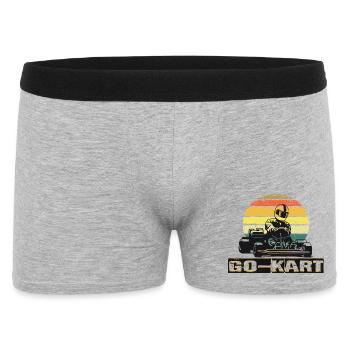 Faire du karting - Boxer Homme - gris chiné - Devant