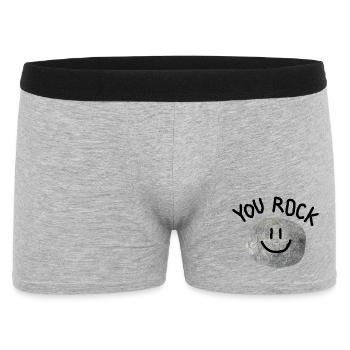 Tu joues avec un jeu de mots minimal Smile Stone - Boxer Homme - gris chiné - Devant