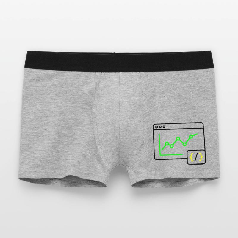 Web Analyse Chart Coding Browser Vektor Männer Boxer Shorts