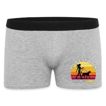 Diva Catwalk - Watch Us Shine Retro - Men's Boxer Shorts - heather grey - Front