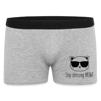 Stop stressing yourself out Meowt cat lovers - Men's Boxer Shorts - heather grey - Front