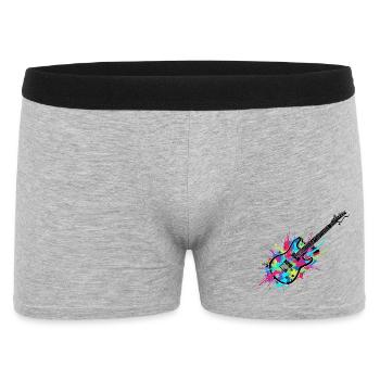 Electric Guitar Colorful Music Rock Splash - Men's Boxer Shorts - heather grey - Front