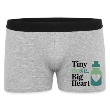 Équipement professionnel pour homéopathie Petite Dose Big Heart - Boxer Homme - gris chiné - Devant