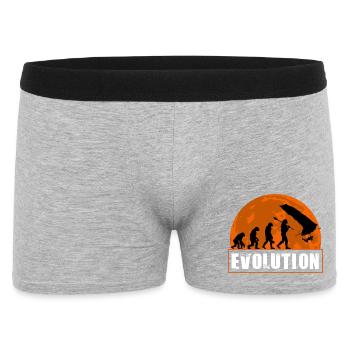 Evolution of Hang Glider Pilot Sunset Design - Men's Boxer Shorts - heather grey - Front