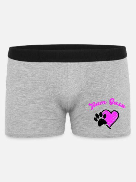 Team Dog Walk Heart Love - Men's Boxer Shorts - heather grey