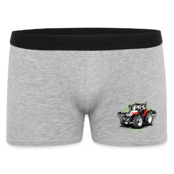 Red Tractor – Halftone Motif Steyr Farm - Men's Boxer Shorts - heather grey - Front