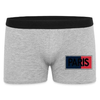 Paris Drapeau Split Typographie - Boxer Homme - gris chiné - Devant