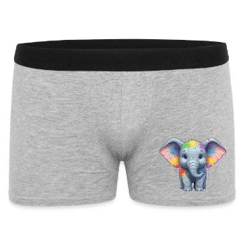 Colorful Elephant Splash - Men's Boxer Shorts - heather grey - Front