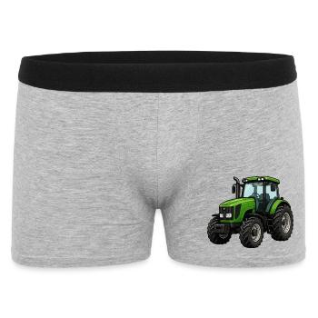 Green Tractor Powerful Design - Men's Boxer Shorts - heather grey - Front