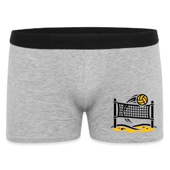 Filet de beach-volley-ball Tournoi du club de sports de plage - Boxer Homme - gris chiné - Devant