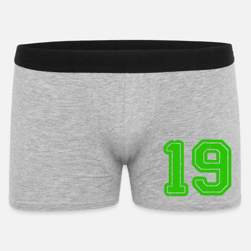 19- - Männer Boxer Shorts - Grau meliert