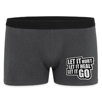 Laisse faire mal Laisse ça guérir Laisse partir Inspirant - Boxer Homme - charbon - Devant
