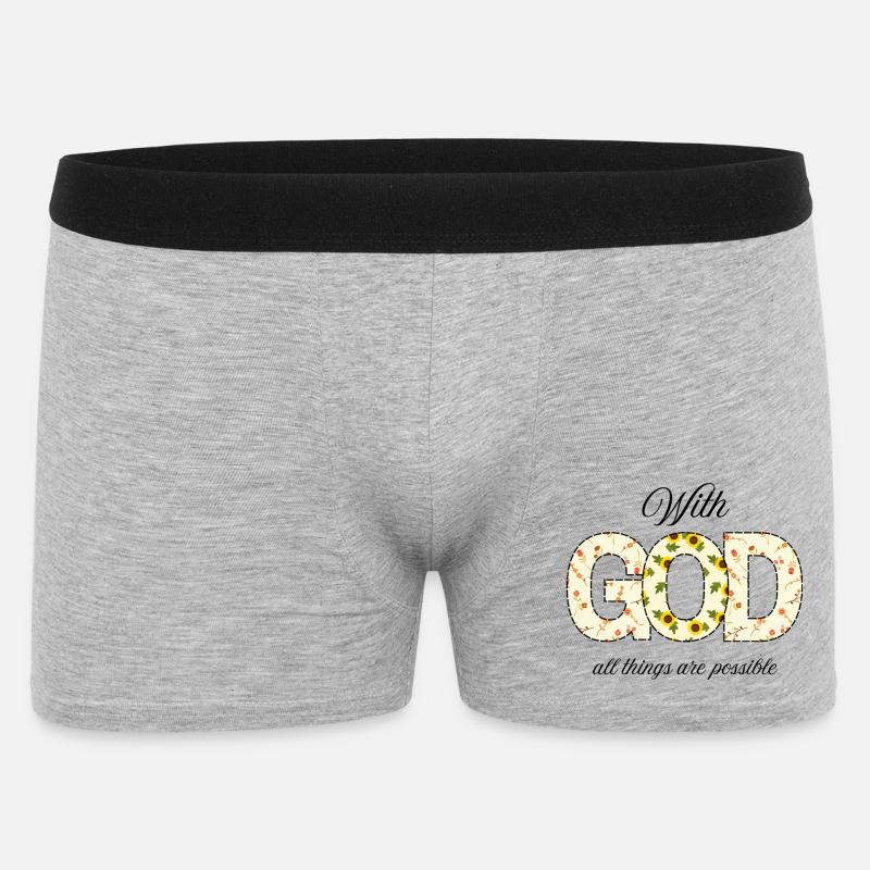 GOD - Men's Boxer Shorts - heather grey