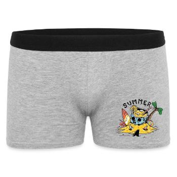 Summer Skull Beach Island Design - Men's Boxer Shorts - heather grey - Front