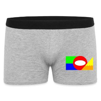 Composition des blocs de couleurs de la géométrie néon - Boxer Homme - gris chiné - Devant