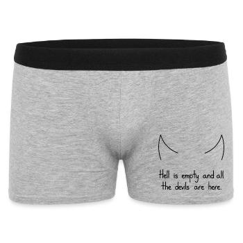 Hell Is Empty And All The Devils Are Here, Black - Men's Boxer Shorts - heather grey - Front