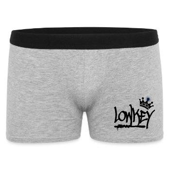 Discret Graffiti Tag Krone Hip Hop (noir) - Boxer Homme - gris chiné - Devant