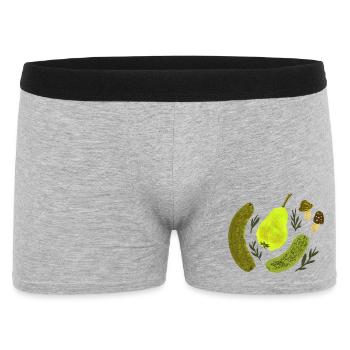 Garden Fruits Still Life Collage - Men's Boxer Shorts - heather grey - Front