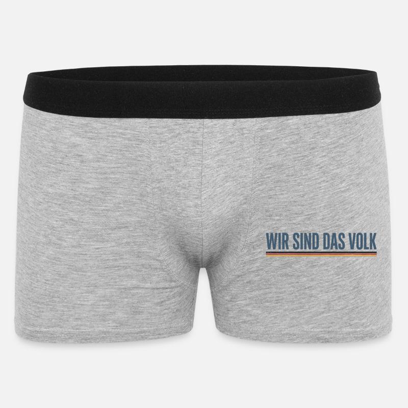 Wir sind das Volk - Männer Boxer Shorts - Grau meliert