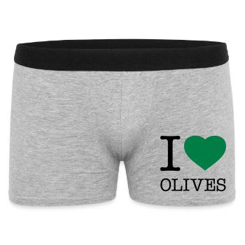 J’AIME LES OLIVES Oliven - Boxer Homme - gris chiné - Devant