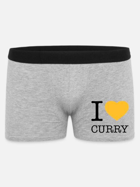 I LOVE CURRY - Men's Boxer Shorts - heather grey