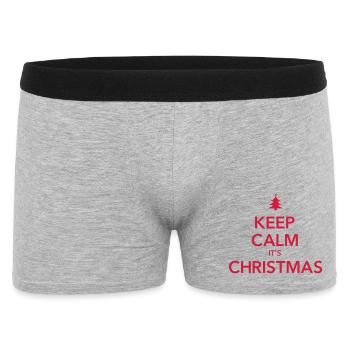 RESTEZ CALME C’EST NOËL Weihnachten - Boxer Homme - gris chiné - Devant