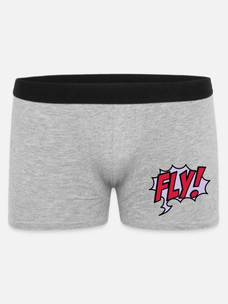 2541614 15932863 fly - Men's Boxer Shorts - heather grey