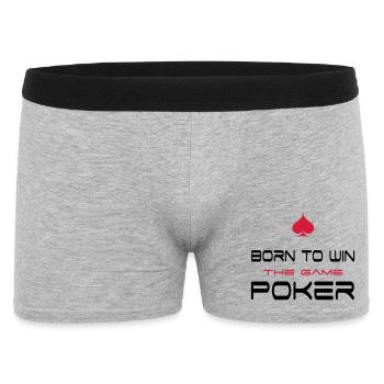 poker - Männer Boxer Shorts - Grau meliert - Vorne