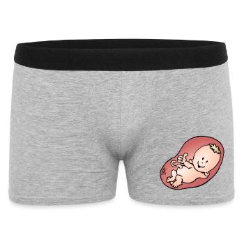 Enceinte - grossesse - Boxer Homme - gris chiné - Devant
