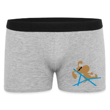 hund - Männer Boxer Shorts - Grau meliert - Vorne