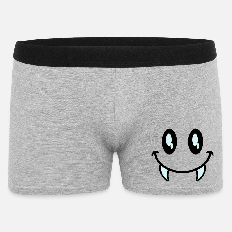 kleines monster smiley - Männer Boxer Shorts - Grau meliert