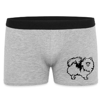 Zwergspitz - Männer Boxer Shorts - Grau meliert - Vorne