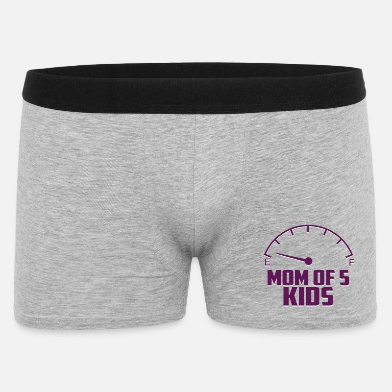 Mutter von 5 Kindern - Männer Boxer Shorts - Grau meliert