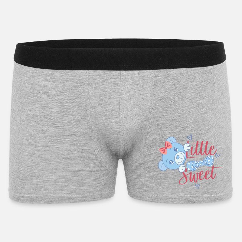 Süßer Teddybär - Männer Boxer Shorts - Grau meliert