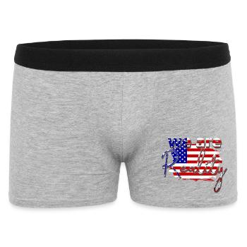 we are reality USA Star Strip American - Men's Boxer Shorts - heather grey - Front