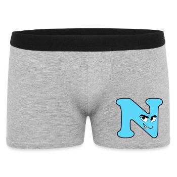 N - Men's Boxer Shorts - heather grey - Front