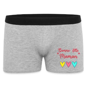 BONNE FÊTE MAMAN. MAMAN. FÊTE DES MÈRES. JE T'AIME - Boxer Homme - gris chiné - Devant