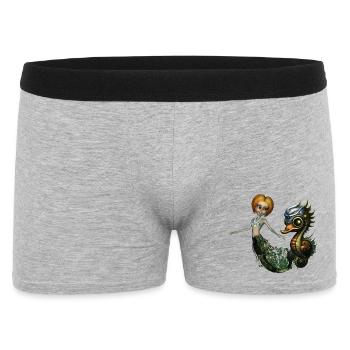 L’amitié de la sirène steampunk - Boxer Homme - gris chiné - Devant