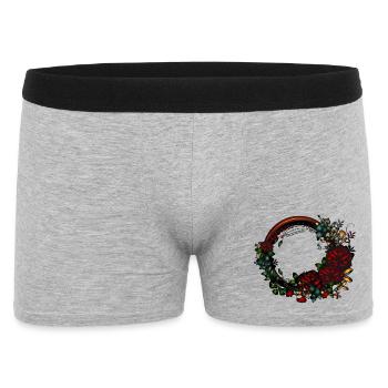 roseraie à cadre sombre au look Art Nouveau - Boxer Homme - gris chiné - Devant