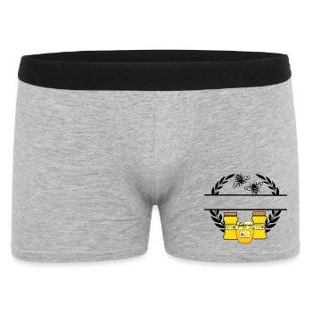 Bee banner with honey jars - Men's Boxer Shorts - heather grey - Front
